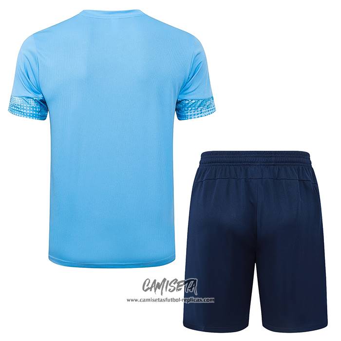 Chandal del Manchester City 2025-2026 Manga Corta Azul - Pantalon Corto